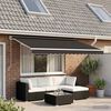 vidaXL Awning Replacement Fabric Grey 500x300 cm Polyester