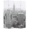 vidaXL Folding Room Divider 160x170 cm New York by Day Black and White
