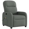 vidaXL Massage Recliner Chair Dark Grey Fabric