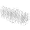 vidaXL Gabion Raised Bed Galvanised Steel 180x50x50 cm