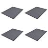 vidaXL PVC Door Mats 4 pcs Grey 90x60 cm