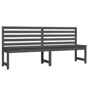 vidaXL Garden Bench Grey 201.5 cm Solid Wood Pine