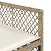 vidaXL 17 Piece Garden Dining Set with Cushions Beige Poly Rattan
