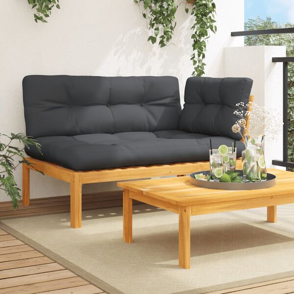 vidaXL Garden Pallet Corner Sofa with Cushions Solid Wood Acacia