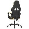 vidaXL Gaming Chair with Footrest Black and Gold Faux Leather
