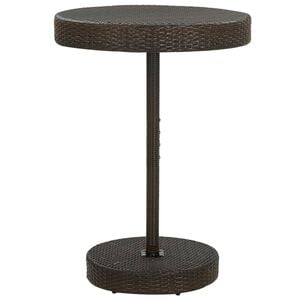 vidaXL Garden Table Brown 75.5x106 cm Poly Rattan