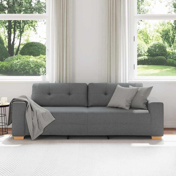 vidaXL 3-Seater Sofa Dark Grey 180 cm Fabric