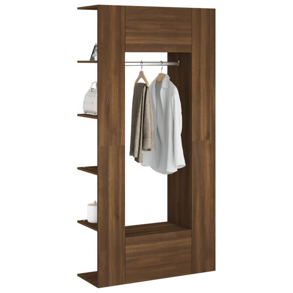 vidaXL Hallway Cabinets 2 pcs Brown Oak Engineered Wood