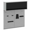 vidaXL Tool Cabinet Set with Shelf 3 pcs Black Powder-Coated Steel