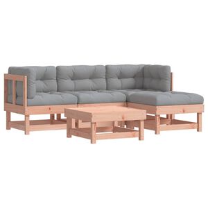 vidaXL 5 Piece Garden Lounge Set with Cushions Solid Wood Douglas