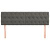 vidaXL Headboards Dark Grey 160x7x78/88 cm Velvet