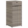 vidaXL Garden Storage Cabinet Grey 55x55x111 cm Poly Rattan