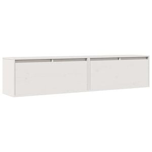 vidaXL Wall Cabinets 2 pcs White 80x30x35 cm Solid Wood Pine