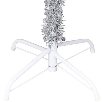 vidaXL Artificial Pre-lit Christmas Tree with Ball Set Silver 150 cm PET