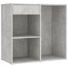 vidaXL Dressing Table Set with LED Concrete Grey Engineered Wood