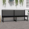 vidaXL Garden Bench Black 201.5 cm Solid Wood Pine