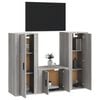 vidaXL 3 Piece TV Cabinet Set Grey Sonoma Engineered Wood