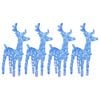 vidaXL Christmas Reindeers 4 pcs Blue 160 LEDs Acrylic
