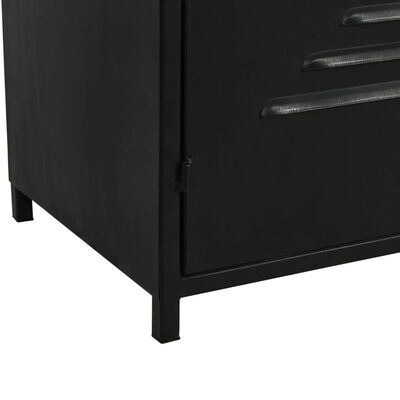 vidaXL Bookcase Solid Firwood and Steel 80x32.5x180 cm
