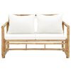 vidaXL 2 Seater Garden Sofa with Cushions Bamboo