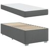 vidaXL Bed Frame with Mattress Dark Grey 90 x 190 cm Fabric