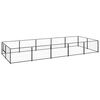 vidaXL Dog Kennel Black 10 m&sup2; Steel