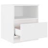 vidaXL Bed Cabinets 2 pcs White 40x40x50 cm Engineered Wood