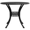 vidaXL Garden Table Black Ø90x75 cm Cast Aluminium