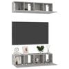 vidaXL TV Cabinets 4 pcs Concrete Grey 60x30x30 cm Engineered Wood