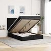 vidaXL Ottoman Bed with Mattress Black Double Fabric