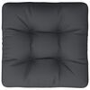 vidaXL Pallet Cushion Black 60x60x12 cm Fabric