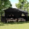 vidaXL Party Tent Black with Black Frame Oxford Fabric