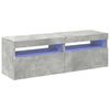 vidaXL TV Cabinets with LED Lights 2 pcs Concrete Grey 60x35x40 cm