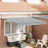 vidaXL Retractable Awning Anthracite and White 3x2.5 m Fabric&Aluminium
