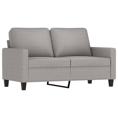 vidaXL 4 Piece Sofa Set with Cushions Light Grey Fabric