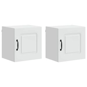 vidaXL Dishwasher Panel Kalmar 2 pcs White Engineered Wood