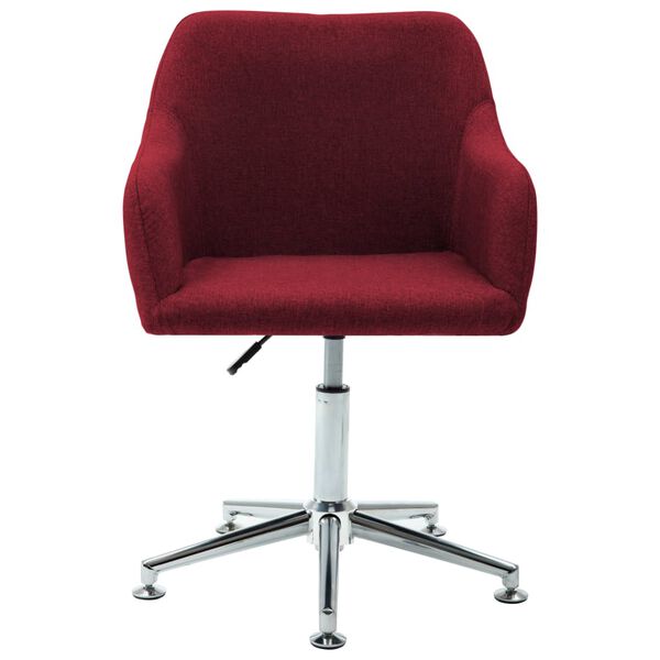 vidaXL Swivel Dining Chairs 4 pcs Wine Red Fabric
