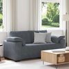 vidaXL Loveseat Sofa Dark Grey 180x77x82 cm Velvet