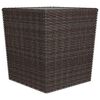 vidaXL 3 Piece Bistro Set Poly Rattan and Tempered Glass Brown