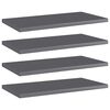 vidaXL Bookshelf Boards 4 pcs High Gloss Grey 40x20x1.5 cm Engineered Wood