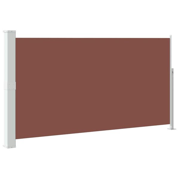 Patio Retractable Side Awning 160 x 300 cm Brown
