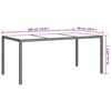 vidaXL Garden Table Beige 190x90x75 cm Tempered Glass and Poly Rattan
