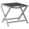 vidaXL Footrest | Black and Silver | Aluminium, Textilene | Compact | Foldable