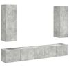 vidaXL TV Cabinet | Concrete Grey | Engineered Wood | Medium | TV Cabinet