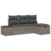 vidaXL Sofa Set 4 pcs Poly Rattan