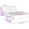 vidaXL Bed Frame with Drawer Sonoma Oak 150 x 200 cm Engineer Wood