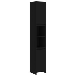 vidaXL Bathroom Cabinet Black 30x30x183,5 cm Engineered Wood