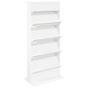 vidaXL Magazine Rack White 70 x 41 x 156 cm Engineered Wood