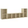 vidaXL 3 Piece TV Cabinet Set Sonoma Oak Engineered Wood