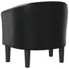 vidaXL Tub Chair Black Faux Leather